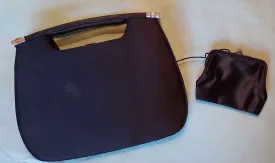 *  VINTAGE 1960s BIENEN-DAVIS PEAU D SOIR RHINESTONE EVENING BAG