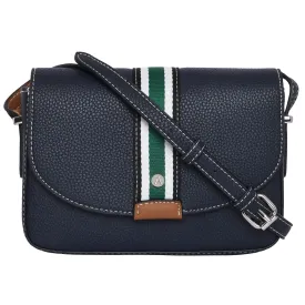 Accessorize London Women's Faux Leather Navy Cambridge Sling Bag