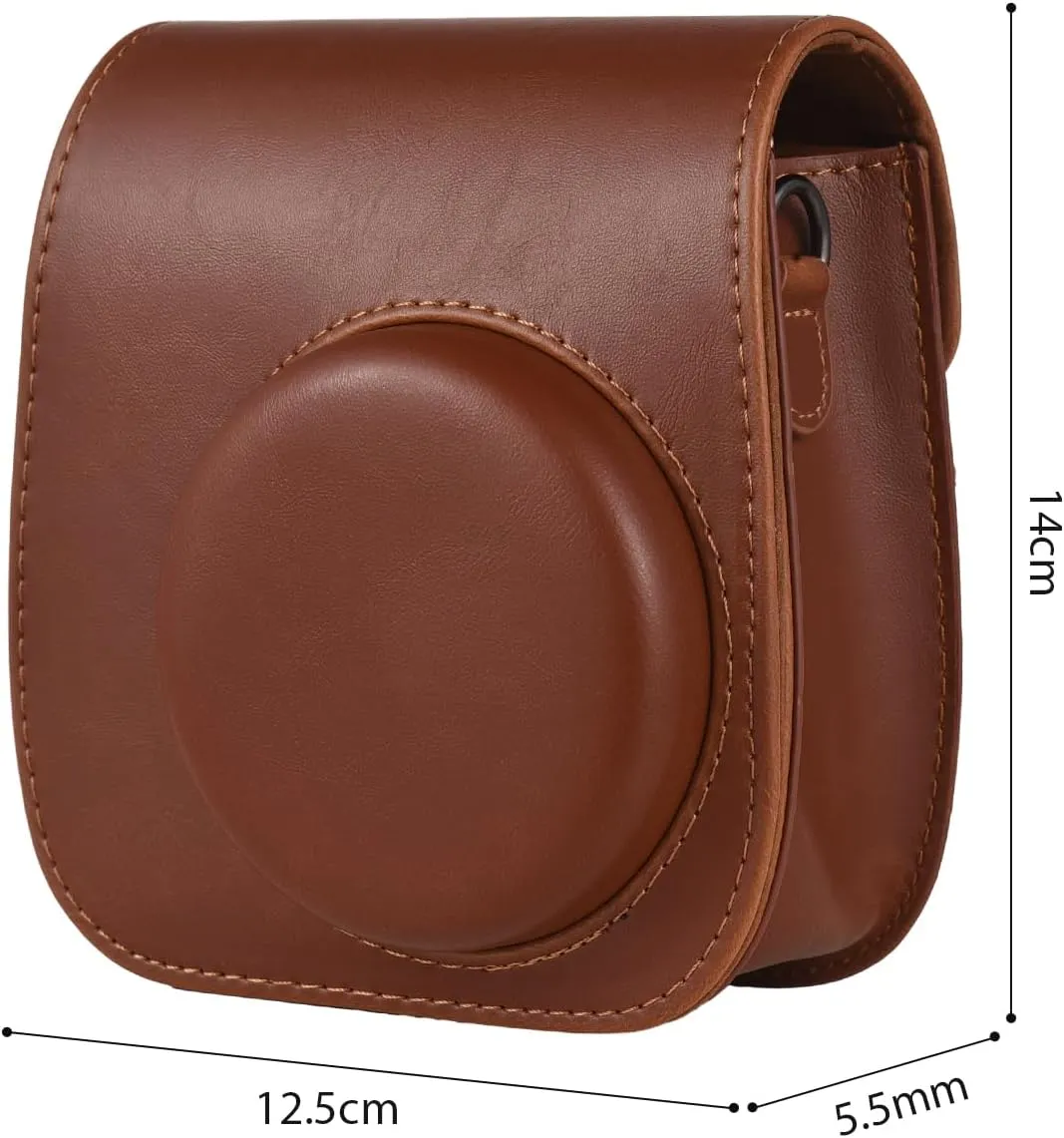 Andoer Instant Camera Storage Case Camera Bag PU Leather Magnetic Buckle with Shoulder Strap Compatible with Fujifilm Instax Mini 12/11/9/8, azul