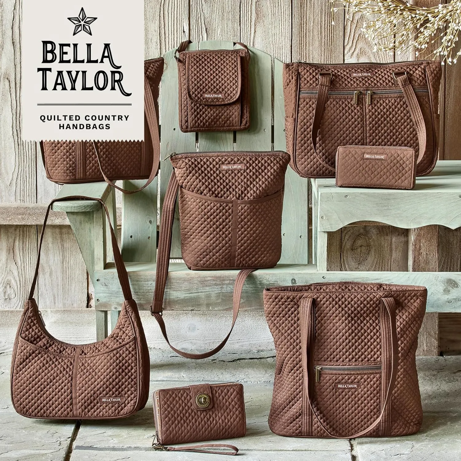 Bella Taylor Mini Crossbody Purse with Built In Wallet
