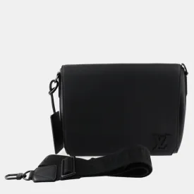 Black Empreinte Leather Aerogram Messenger Bag