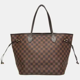 Brown Canvas MM Neverfull Tote Bag