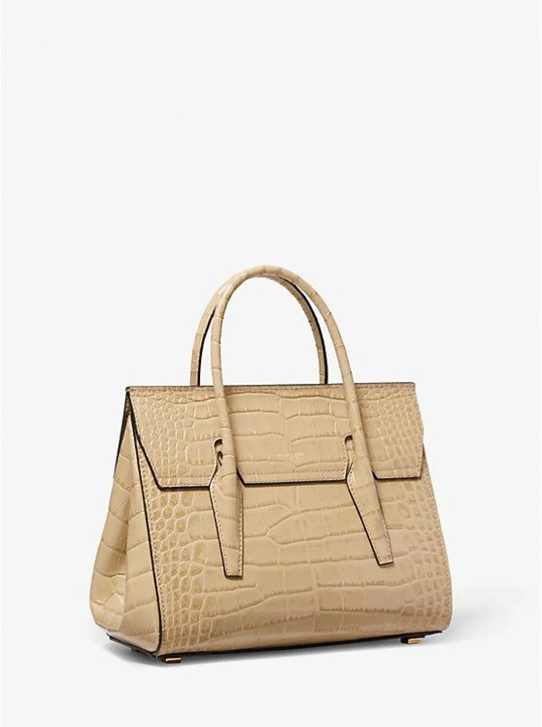 Campbell Medium Crocodile Embossed Leather Satchel