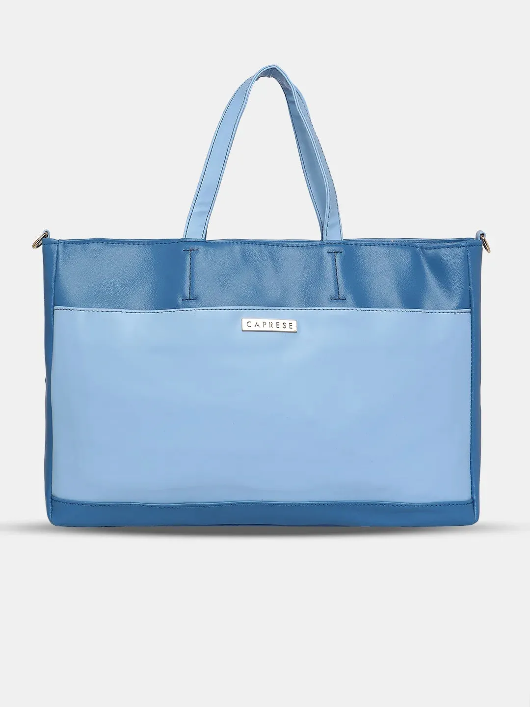Caprese Ollie Laptop Satchel Large Cyan