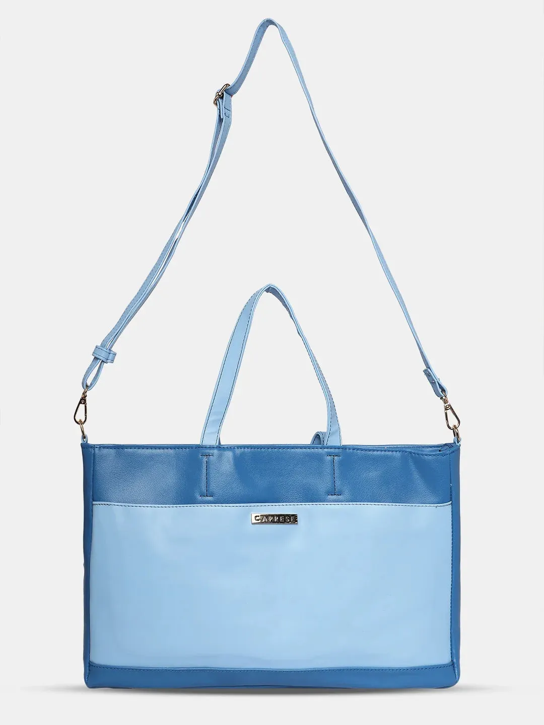 Caprese Ollie Laptop Satchel Large Cyan