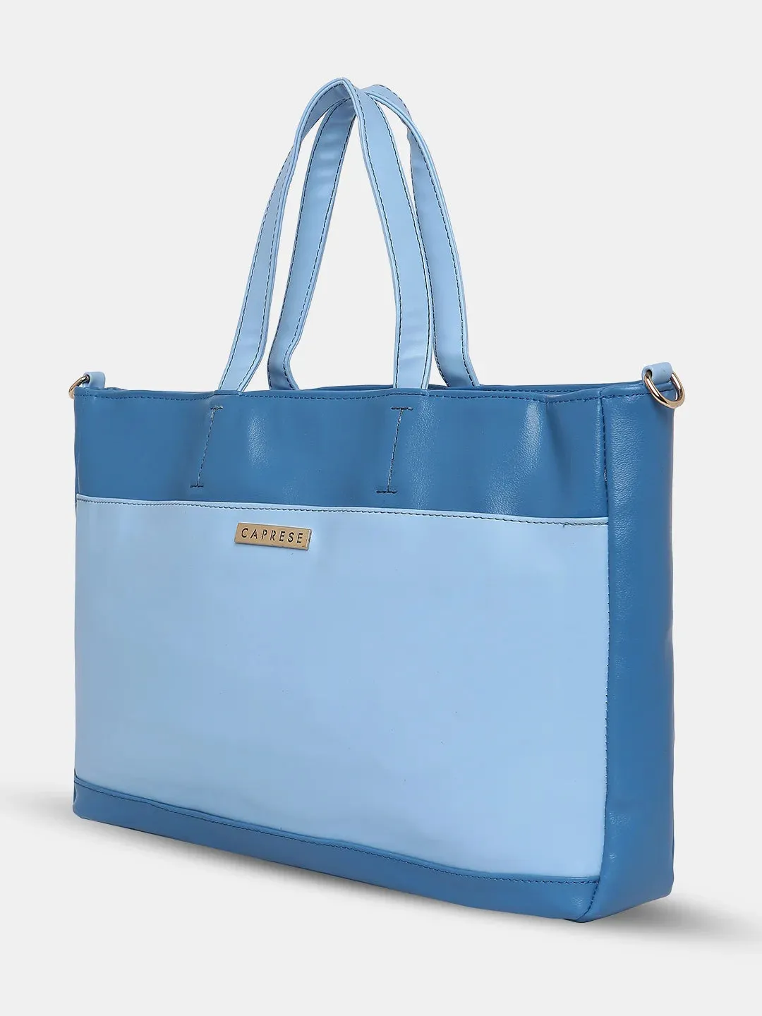 Caprese Ollie Laptop Satchel Large Cyan
