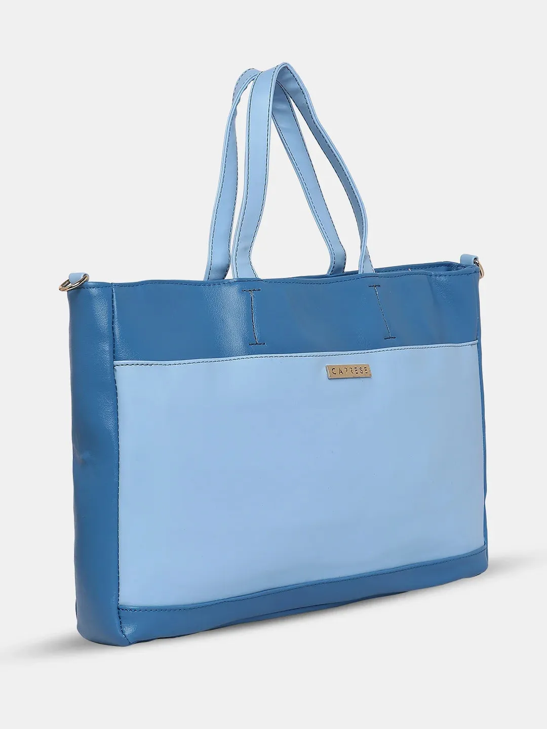 Caprese Ollie Laptop Satchel Large Cyan