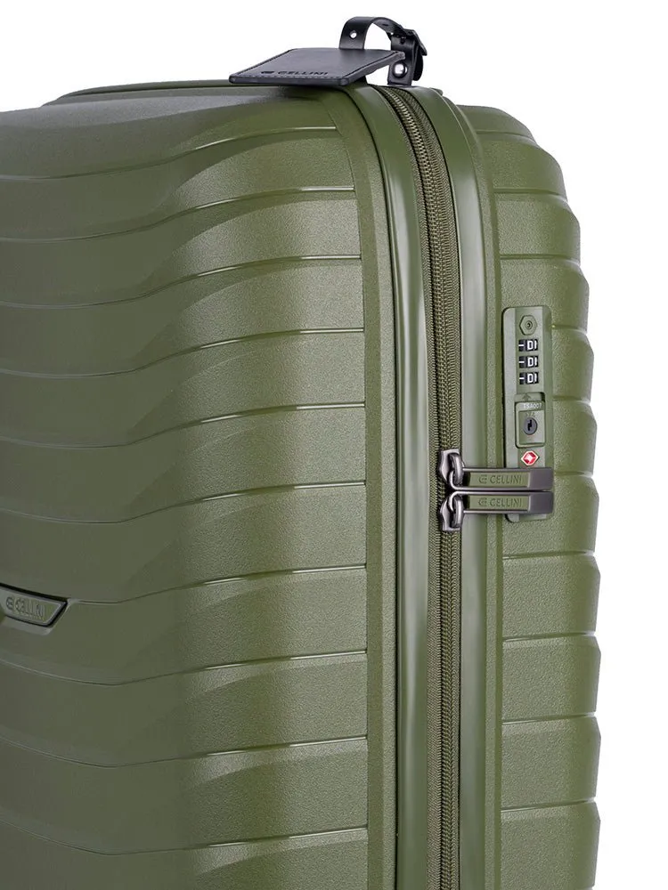 Cellini Grande 4 Wheel Carry-on Trolley Case | Green