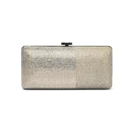 CHANEL Metallized Lambskin Embellished with Strass Paris-Dallas Clutch