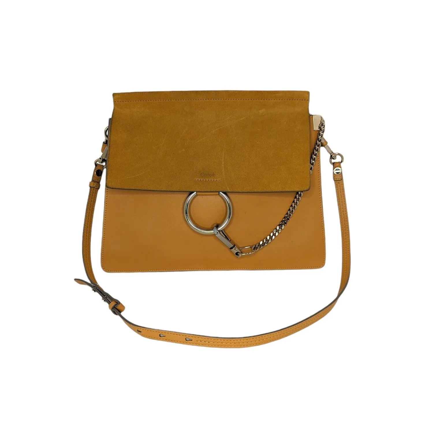 Chloé Medium Leather Suede Faye Shoulder Bag