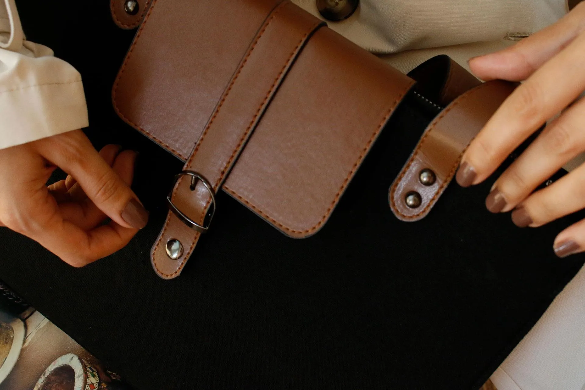City Kanvas&Vintage Uyumlu Siyah Kol Çantası