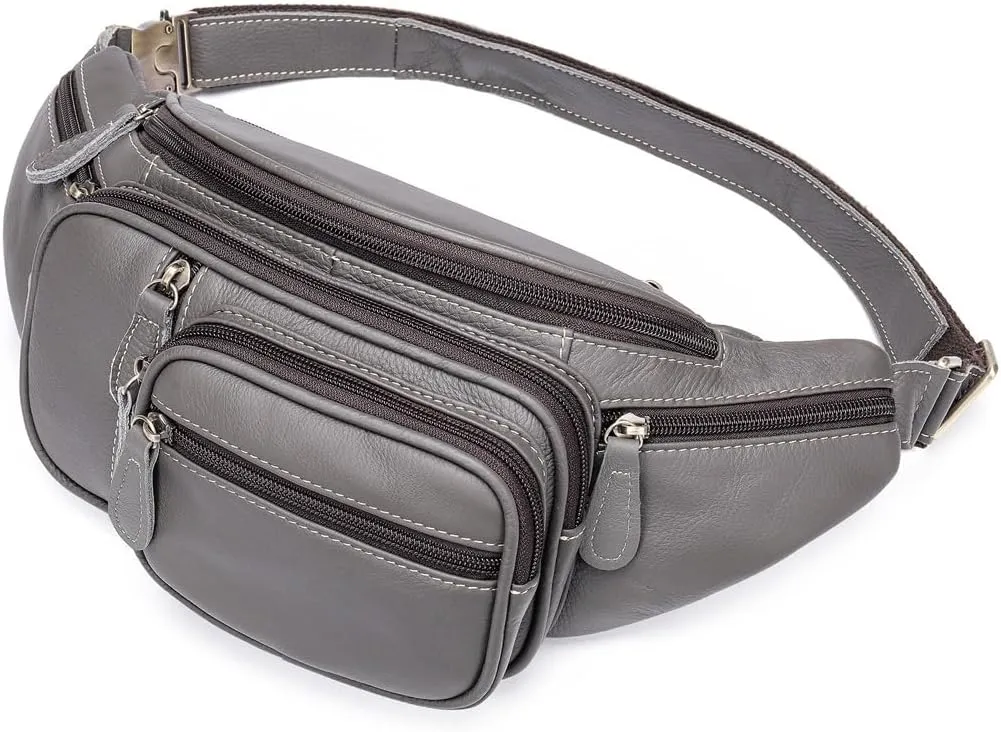 Cross-body Shoulder Bag Multi-functional Men's Waist Pack Outdoor Sports Chest Bag(Gray)