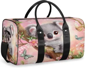 Cute Koala Duffle Bag for Travel, Overnight Weekend Gym Carry On Luggage Bag, Animals Travel Duffel Bag for Men Women