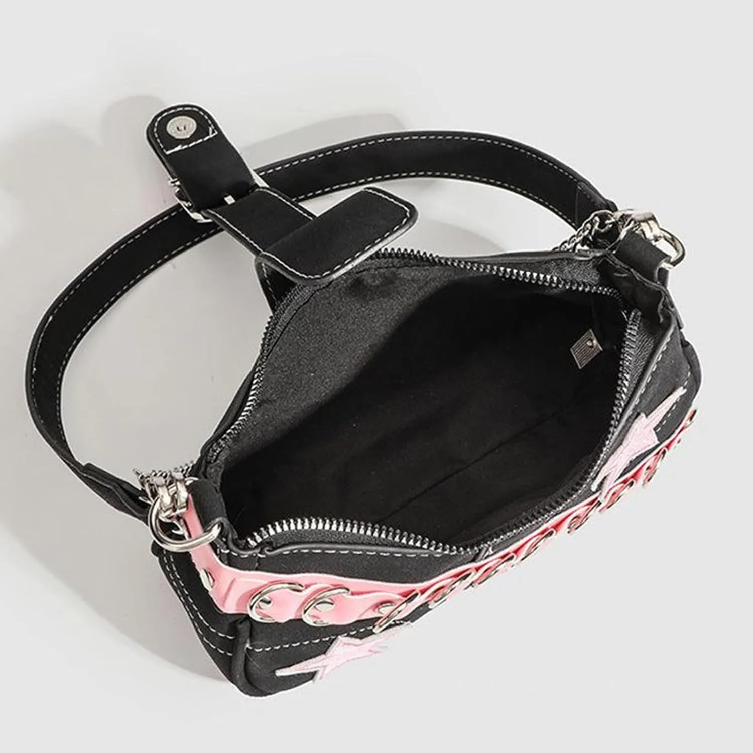 Cute Y2k Purse, Hand Bag Star Pattern Y2k Accessories Punk Style for Women Vintage Bag