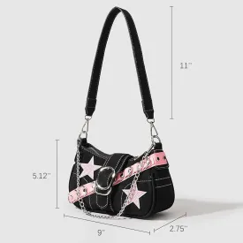 Cute Y2k Purse, Hand Bag Star Pattern Y2k Accessories Punk Style for Women Vintage Bag