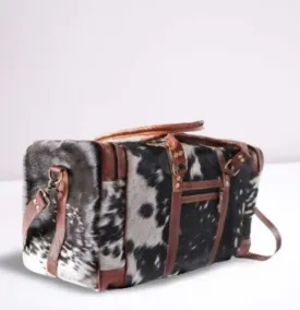 Dark Cowhide Luggage Bag