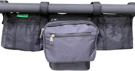 Double Stroller Organizer for Bob Duallie and Baby Jogger City Mini GT With Purse and Insulated Pocket.