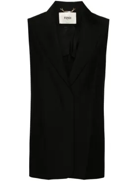 FENDI Elegant Wool Blend Sleeveless Vest