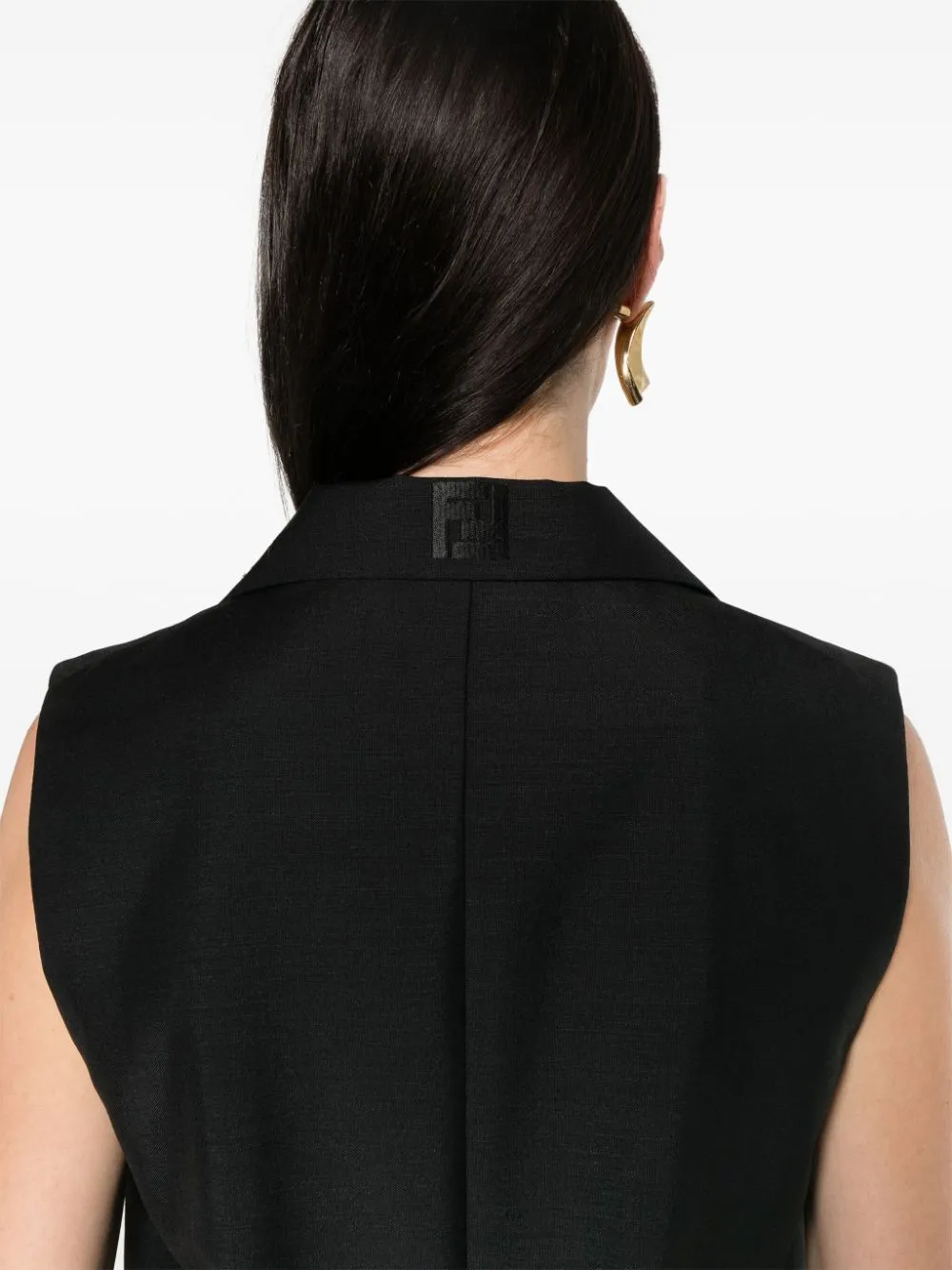FENDI Elegant Wool Blend Sleeveless Vest