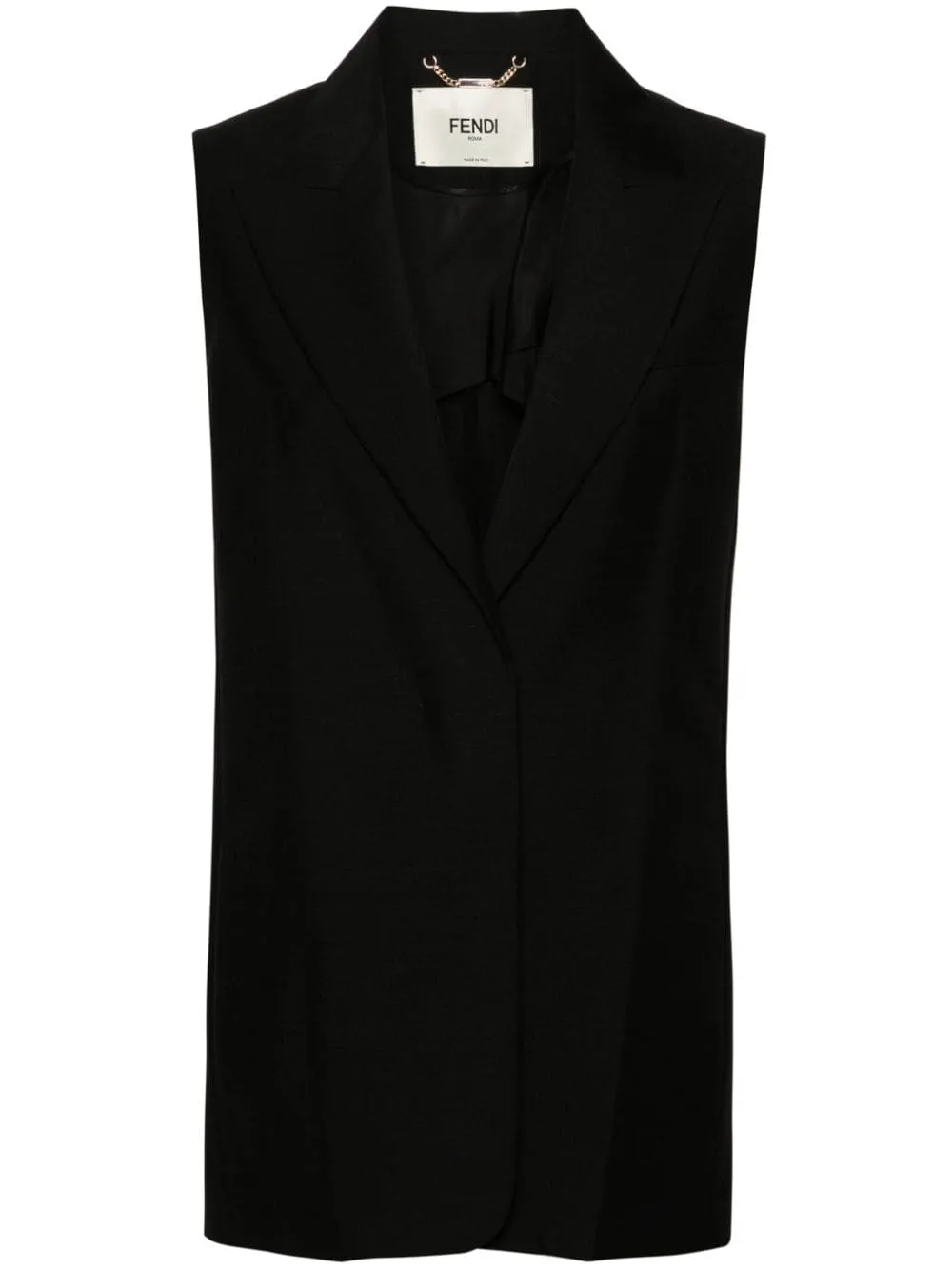 FENDI Elegant Wool Blend Sleeveless Vest