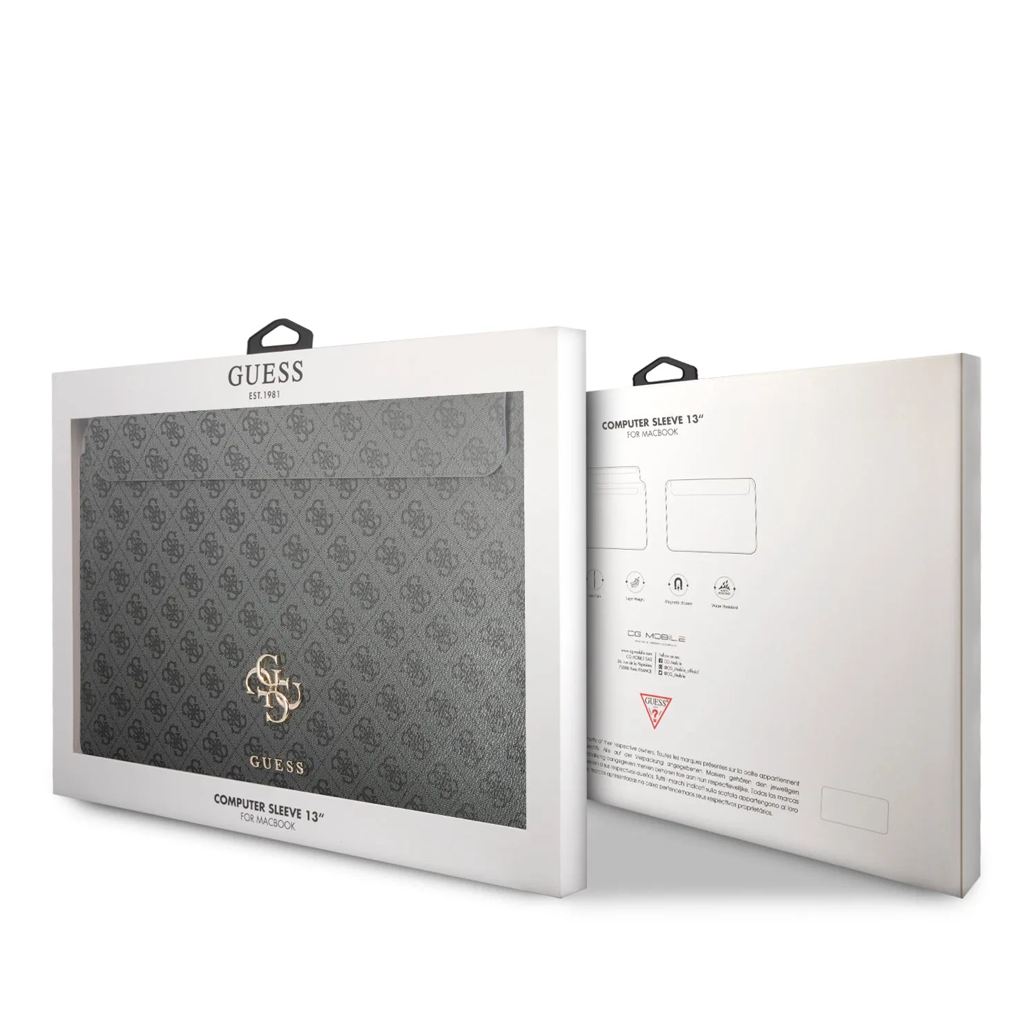 Guess Computer Sleeve 4G Big Logo Grey 13 Inches