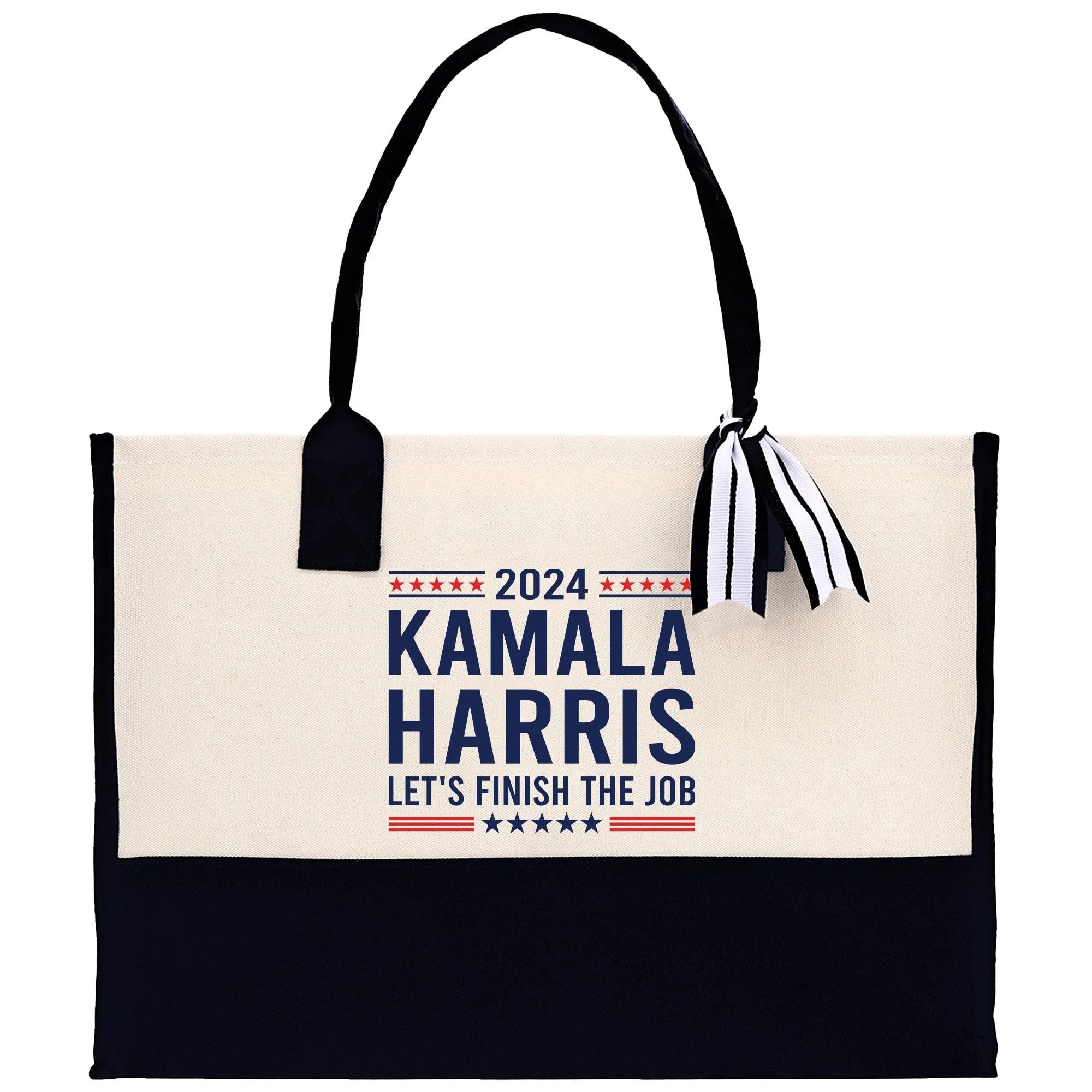 Kamala Harris 2024 Cotton Canvas Tote Bag Kamala Harris Supporter Bag Madam President Tote Gift for Harris Supporter (KHTB1001)