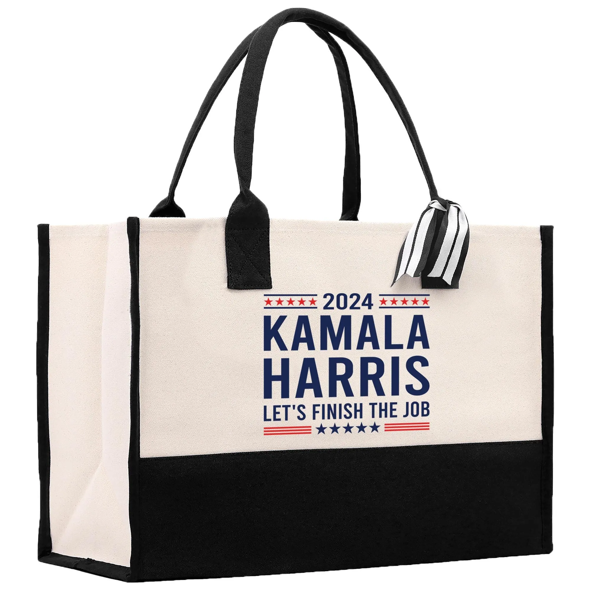 Kamala Harris 2024 Cotton Canvas Tote Bag Kamala Harris Supporter Bag Madam President Tote Gift for Harris Supporter (KHTB1001)