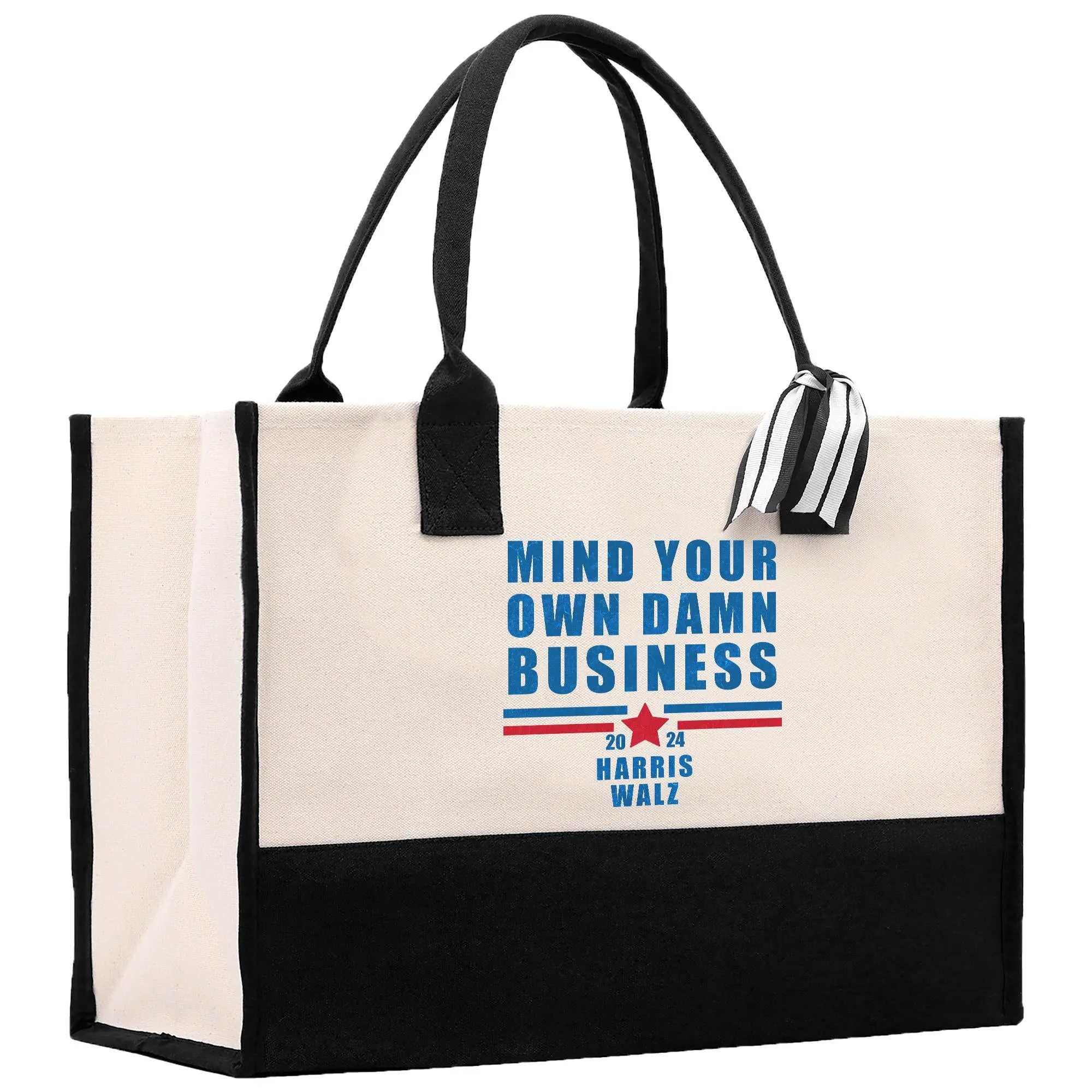 Kamala Harris 2024 Cotton Canvas Tote Bag Kamala Harris Supporter Bag Madam President Tote Gift for Harris Supporter (KTHB1008)