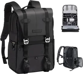K&F Concept Camera Backpack, Camera Bags for Photographers Dslr Cameras Compatible for Canon Nikon Sony DJI Mavic Drone, 20L Large Capacity Bag Cover 15.6 Inch Laptop Camera Cases with Raincover