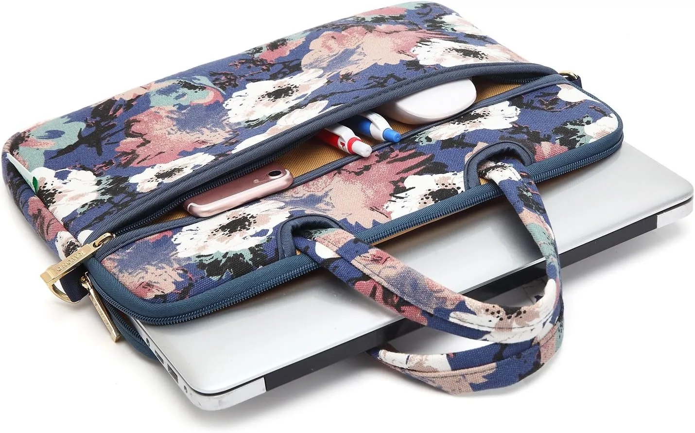 kayond Watercolor orchid Patten water resistant Laptop Shoulder Messenger Bag Case Sleeve for 15 Inch 15.6 Inch Laptop,Laptop Briefcase