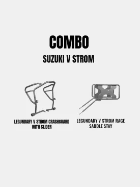 LEGUNDARY COMBO FOR SUZUKI V STROM - ADRINEX CG WITH SLIDER   RAGE SADDLESTAY