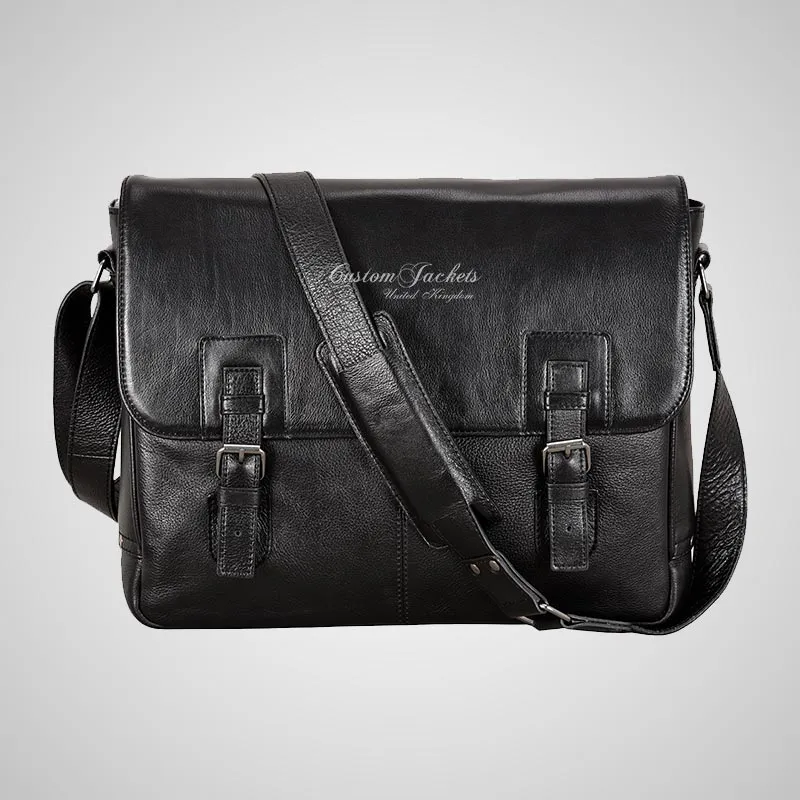Men's Leather Laptop Bag Briefcase Satchel Shoulder Messenger Bag