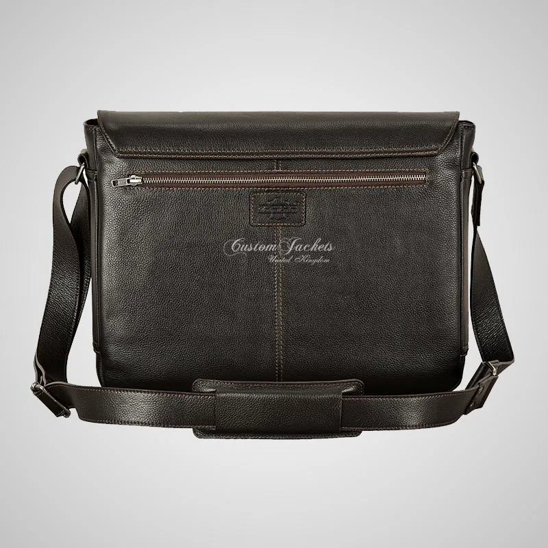 Men's Leather Laptop Bag Briefcase Satchel Shoulder Messenger Bag