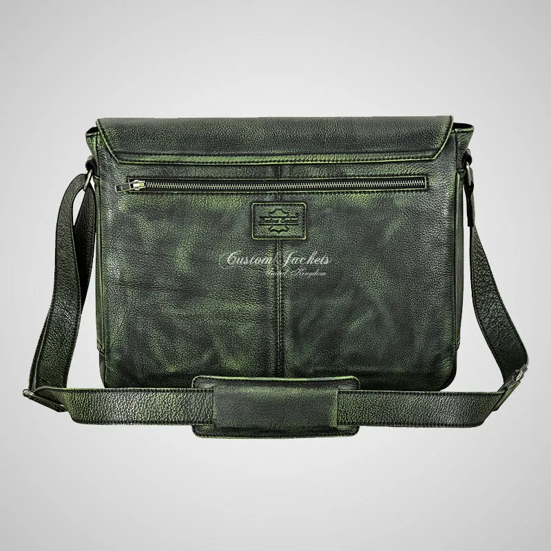 Men's Leather Laptop Bag Briefcase Satchel Shoulder Messenger Bag