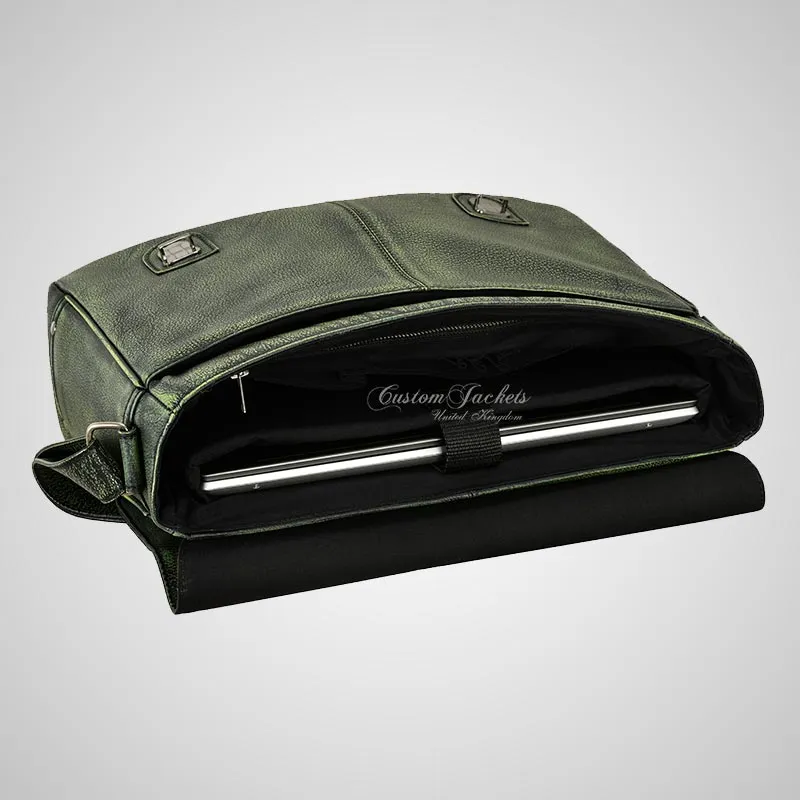 Men's Leather Laptop Bag Briefcase Satchel Shoulder Messenger Bag