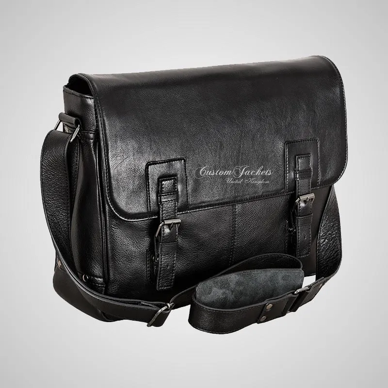 Men's Leather Laptop Bag Briefcase Satchel Shoulder Messenger Bag