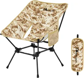 MOON LENCE Portable Camping Chair, Backpacking Chair, Ultralight & Compact, 400 lbs Capacity, for Outdoor Camp, Travel, Beach, Picnic, Hiking