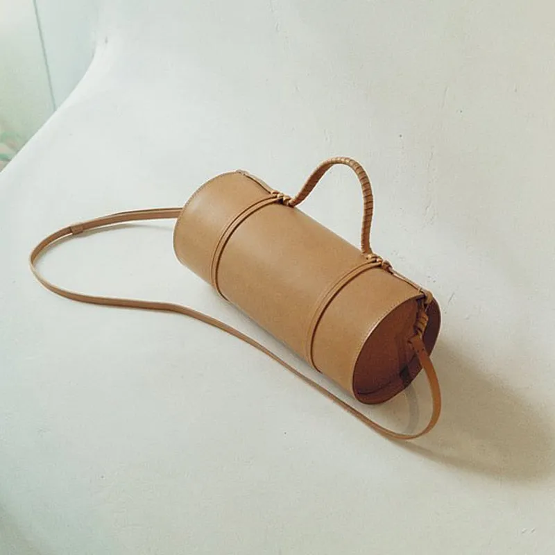 Ndari Cylinder Leather Barrel Bag