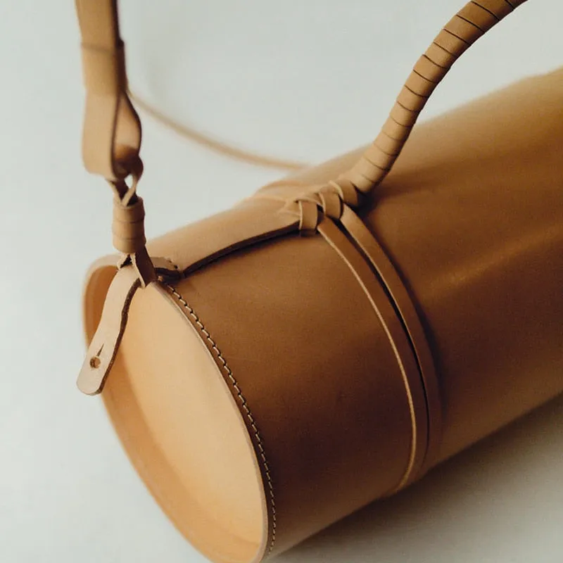 Ndari Cylinder Leather Barrel Bag