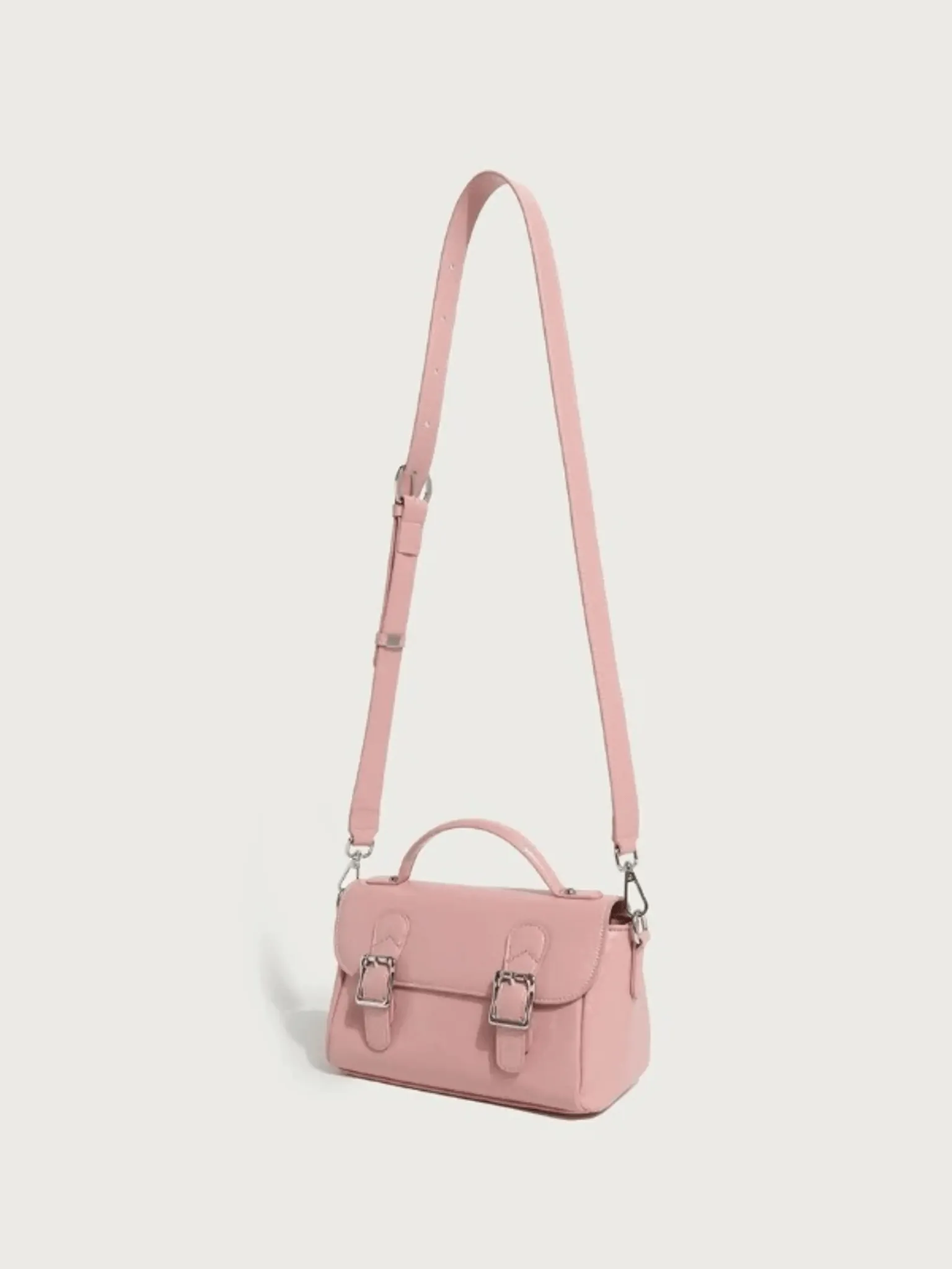 Peyton | Chic Satchel Bag with Buckle and Chain Detail