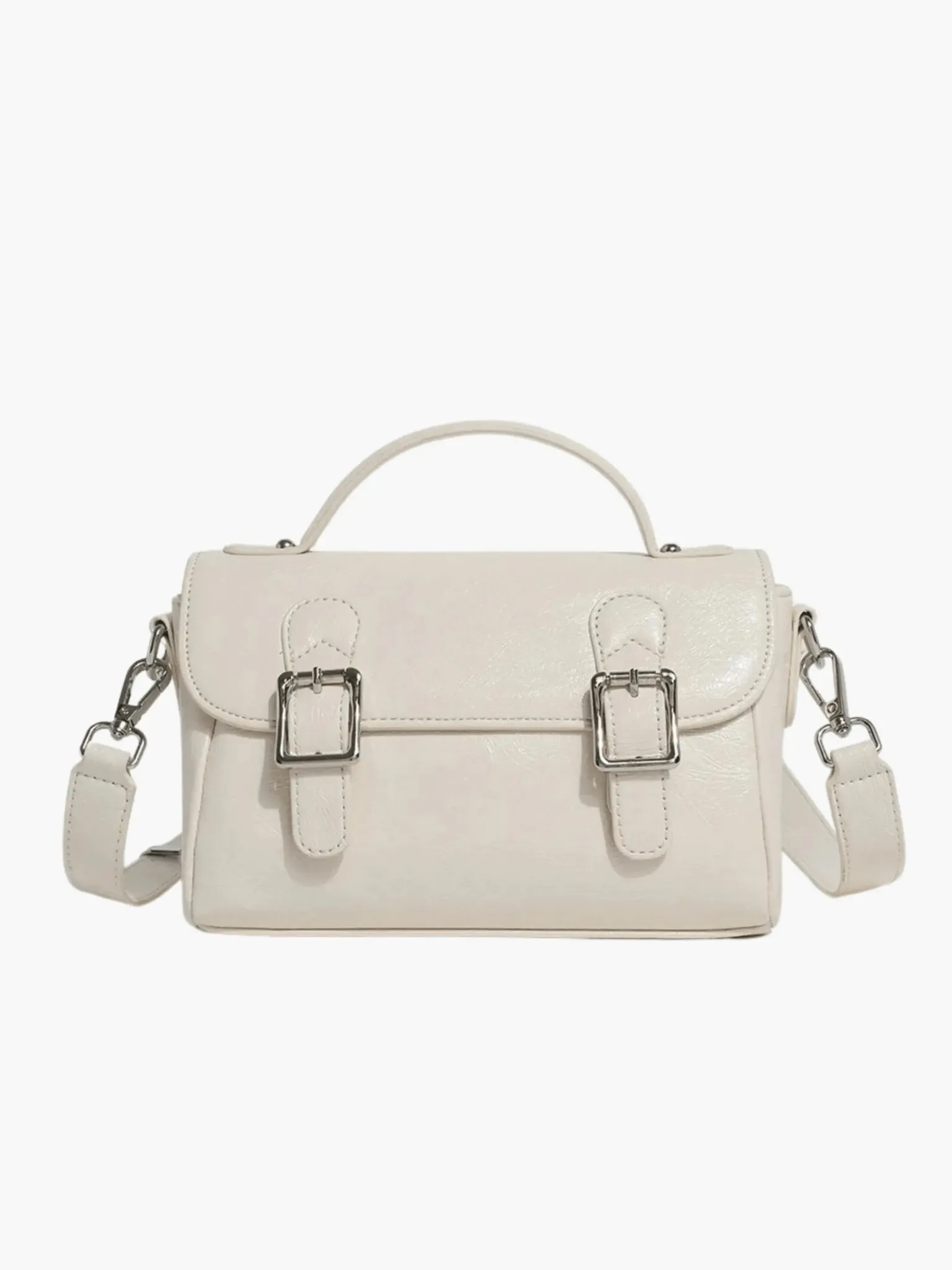 Peyton | Chic Satchel Bag with Buckle and Chain Detail