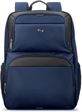 Solo New York Ambition Backpack  Stylish 17.3" Laptop Backpack with Tablet Pocket, Organizer Section, Padded Back & Straps  Perfect for Professionals & Travel (Navy)