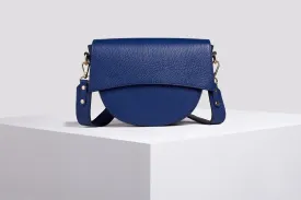 Sotti leather messenger bag in navy