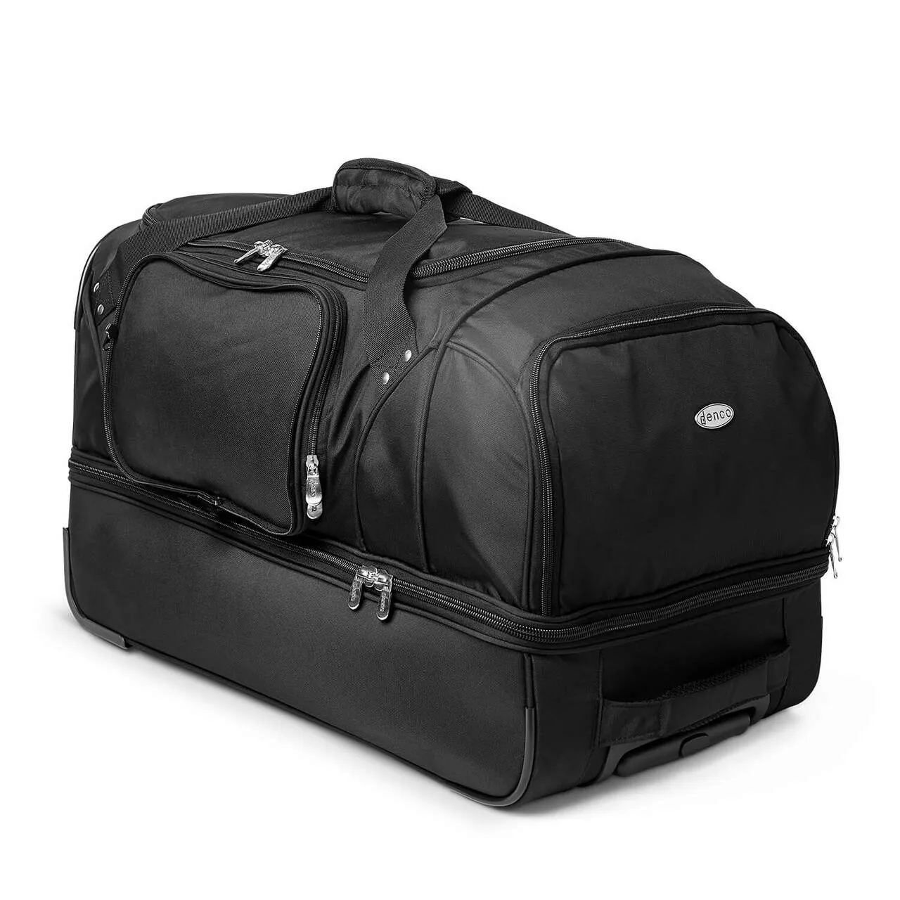 Stanford Cardinal 27" Black Rolling Drop Bottom Duffel