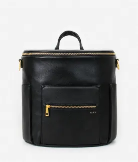 The Original Diaper Bag - Faux Leather Backpack - Black