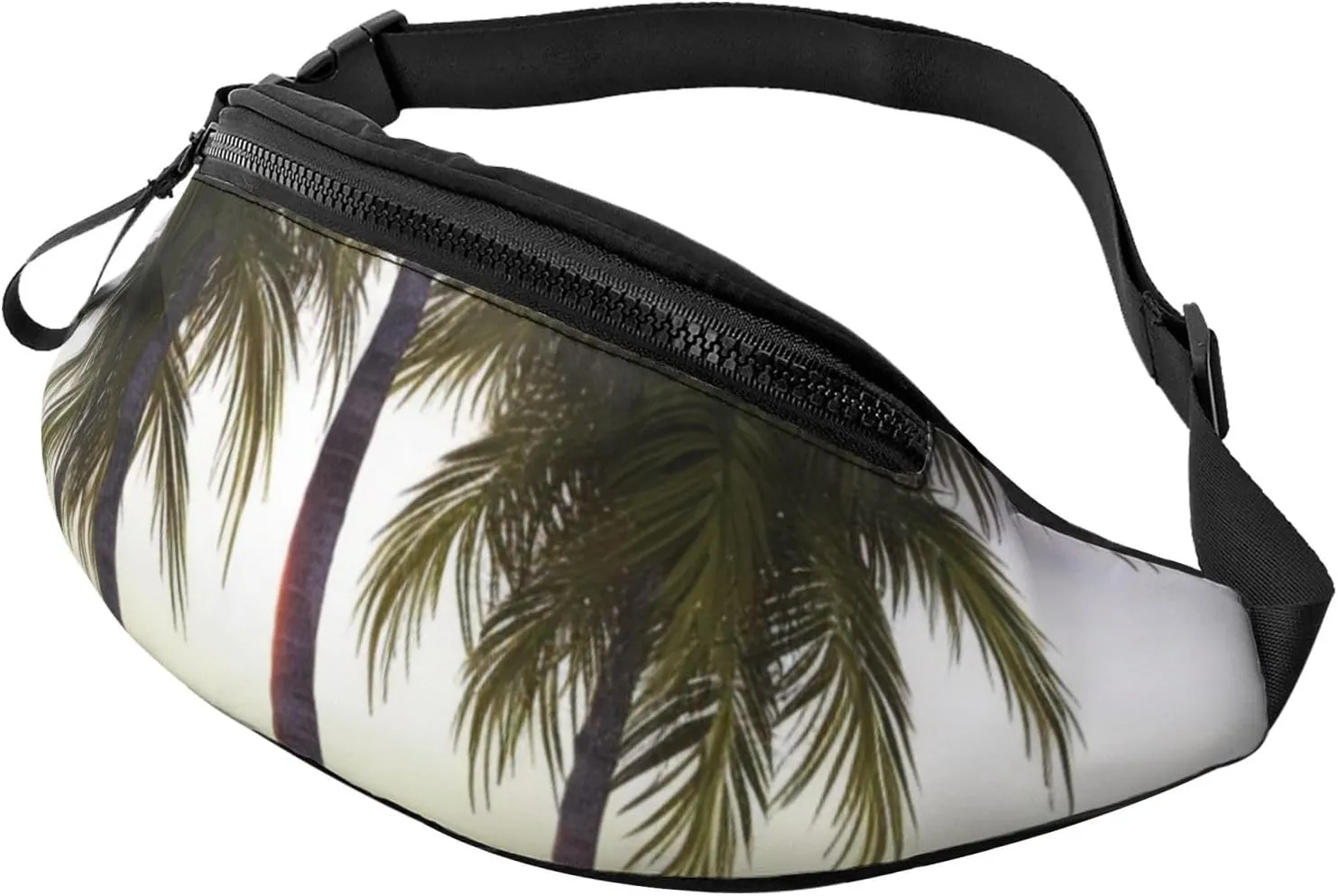 Tropical Palm Tree Fanny Pack Waist Bag For Men Women, Lightweight Adjustable Belt Bag Fashion Hip Bum Bag For Travel Hiking Running