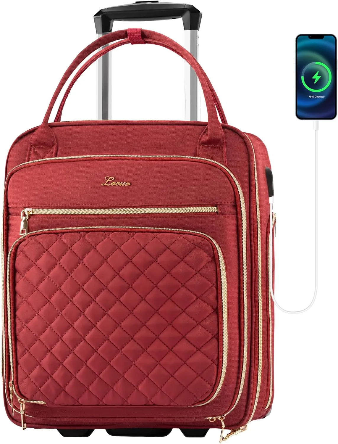 Under Seat Luggage with Wheels for Women Men, Airline Approved Underseat Carry on Luggage for Airplanes, Small Personal Item Travel Bag for Short Trip