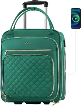 Under Seat Luggage with Wheels for Women Men, Airline Approved Underseat Carry on Luggage for Airplanes, Small Personal Item Travel Bag for Short Trip