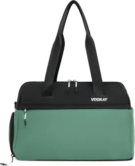 Vooray 25L Trainer Duffel Bag, Sage  Lightweight Travel and Gym Bag with Shoe Pocket, Weekender for Women and Men, Ideal for Overnight, Football, Hospital, and Workouts