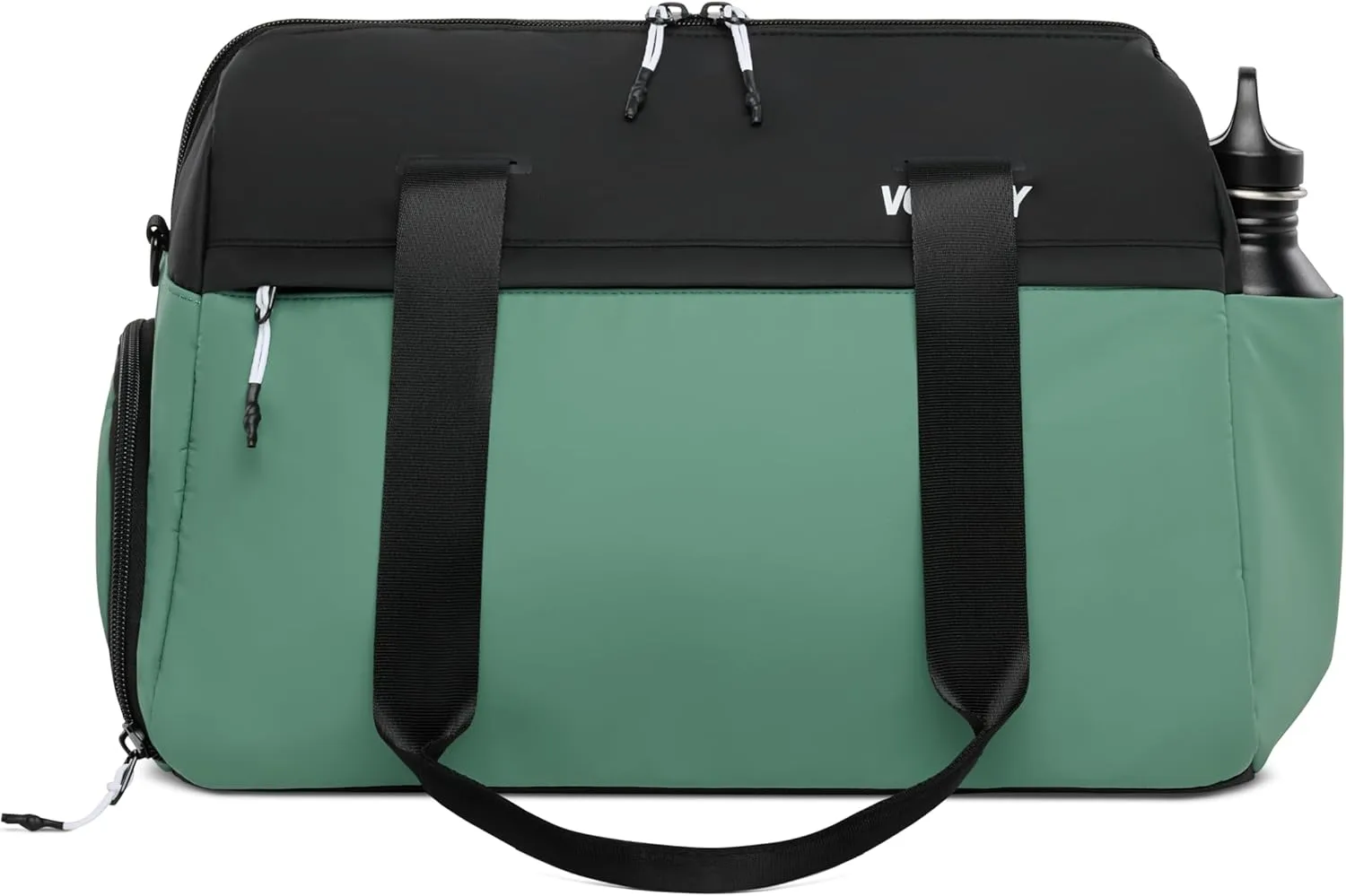 Vooray 25L Trainer Duffel Bag, Sage  Lightweight Travel and Gym Bag with Shoe Pocket, Weekender for Women and Men, Ideal for Overnight, Football, Hospital, and Workouts